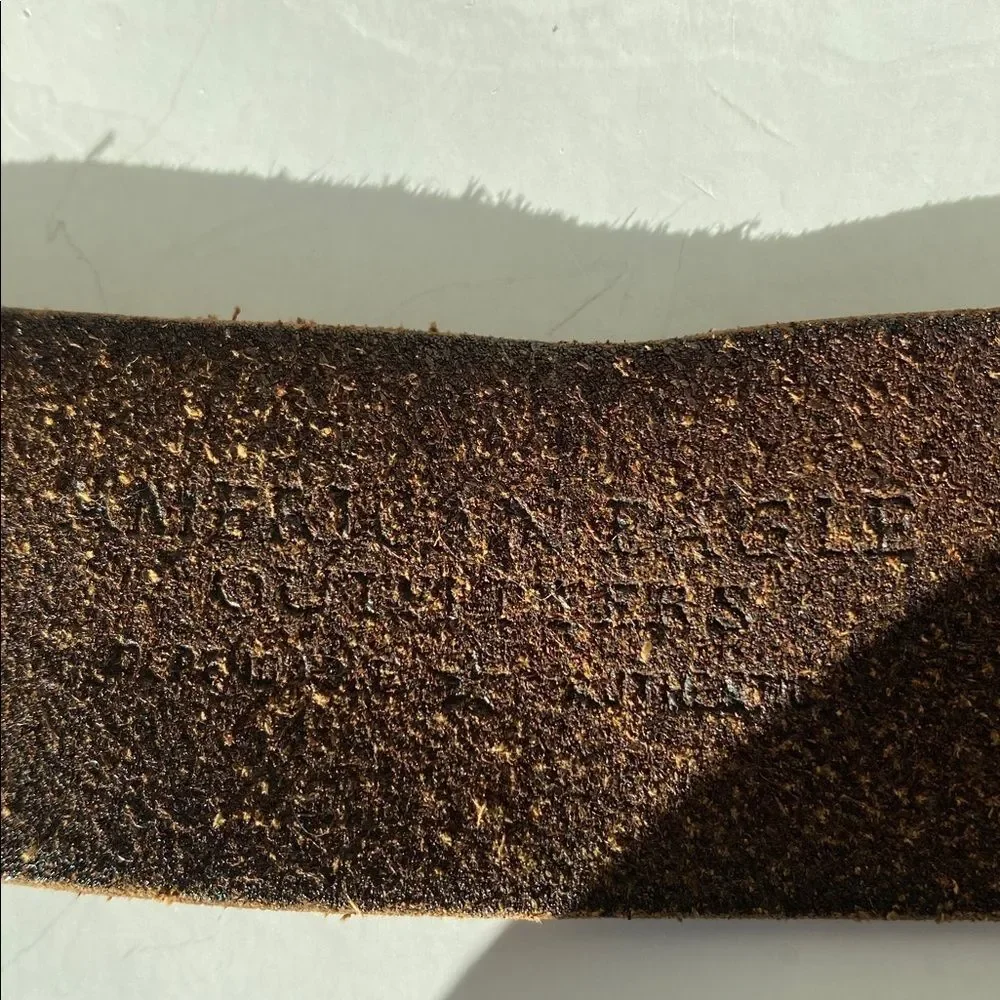 American Eagle Outfitters Brown Silver Brass Hardware Belt Sz S Boho Moto Biker